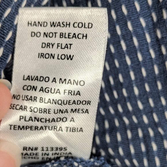 En Creme Embroidered Oversize Tank Top Size Small - Picture 6 of 6